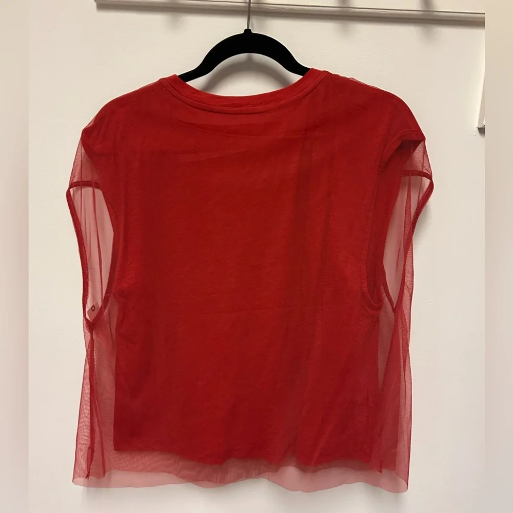 NWT Pilcro Graphic Band Tulle Tee / Red Horse 1976 - Picture 7 of 7